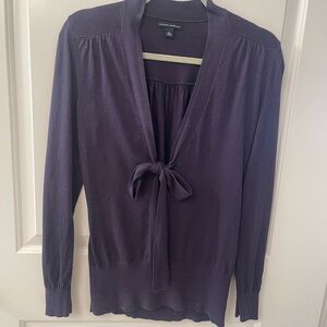 Banana Republic Dark Purple V-Neck Sweater